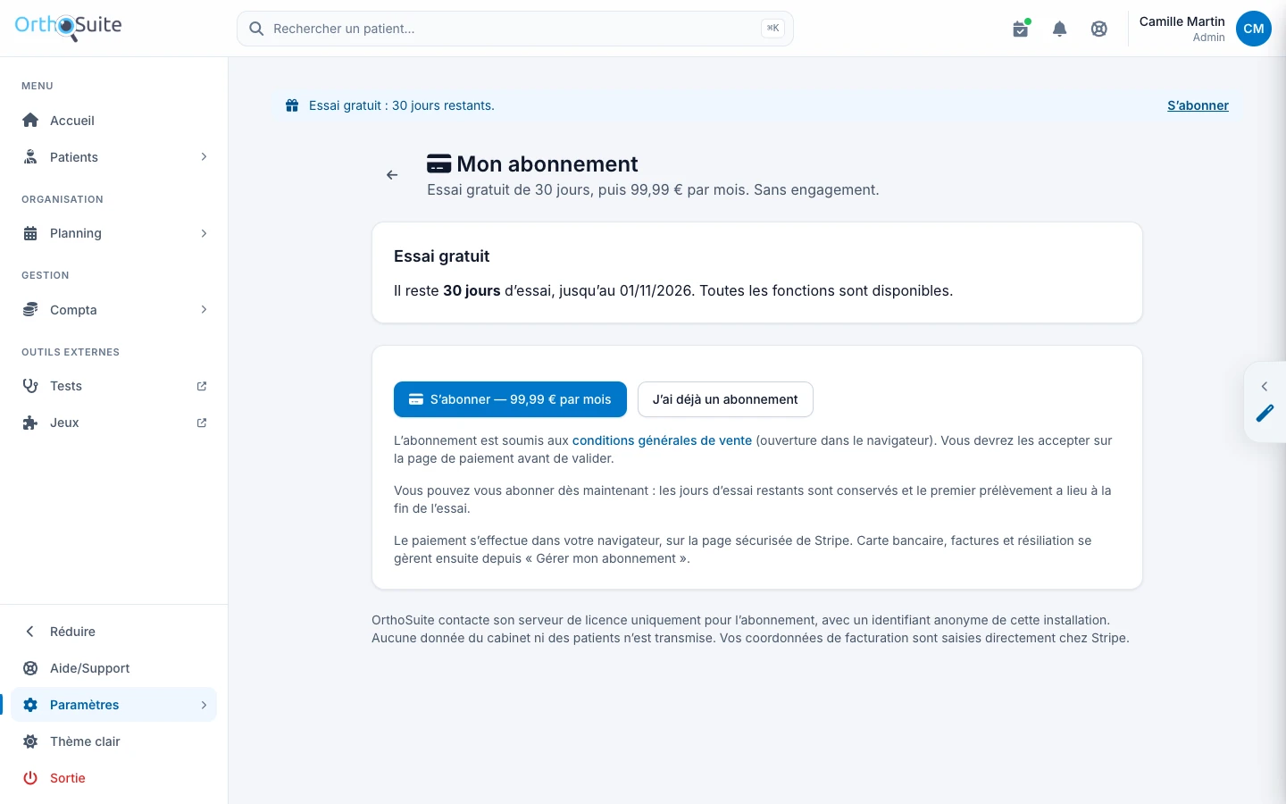 Mon abonnement