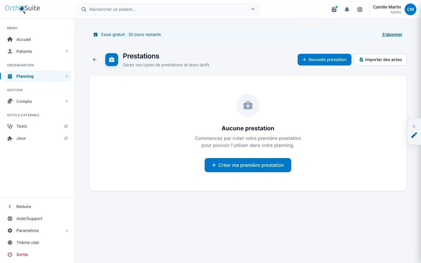 Types de rendez-vous