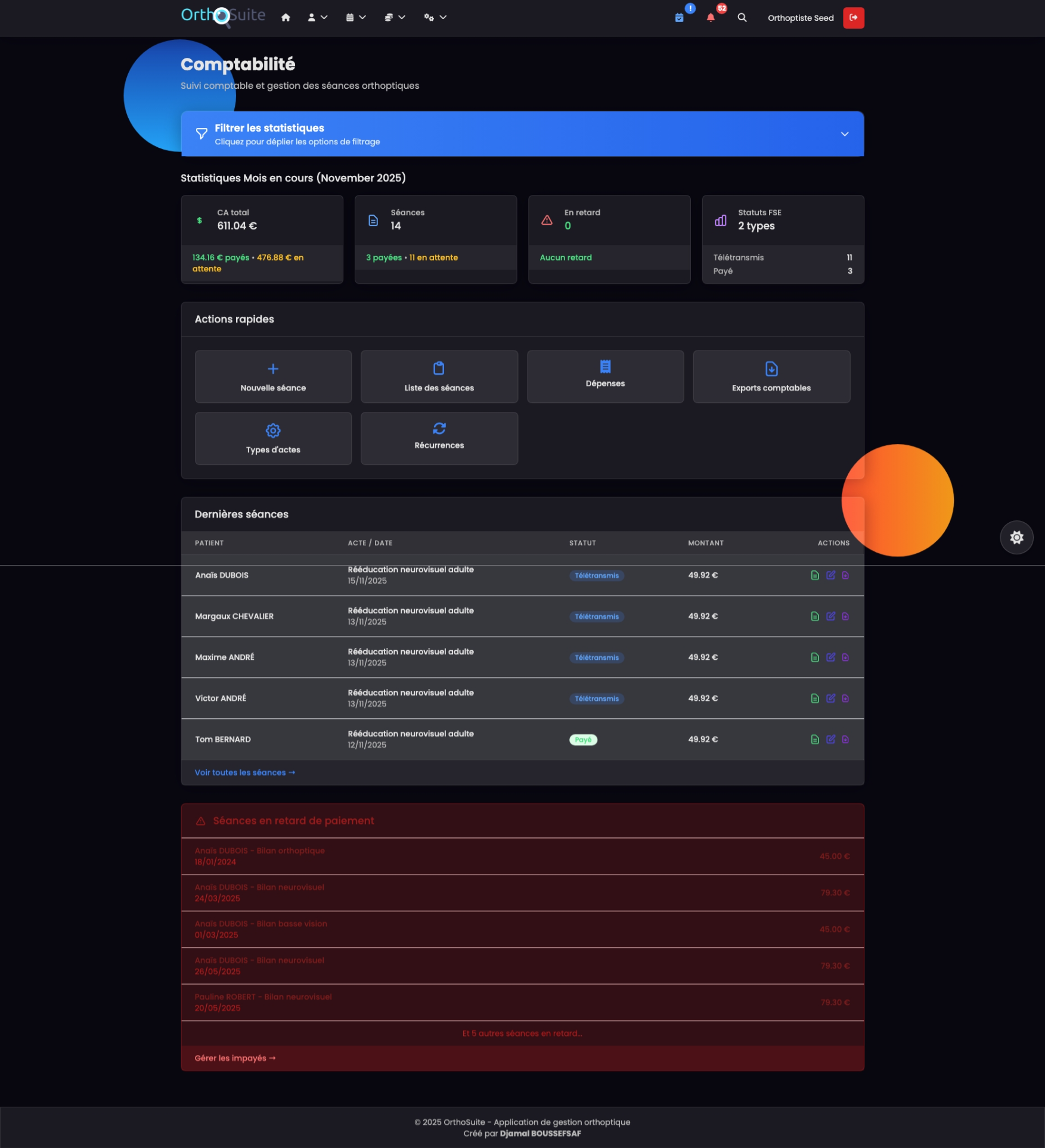Comptabilité simplifiée - Suivi des revenus et gestion financière du cabinet