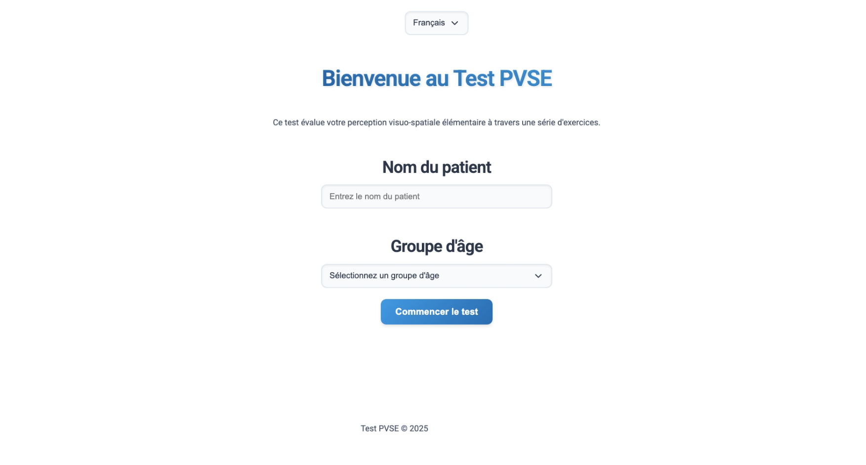 Test PVSE - Évaluation de la perception visuo-spatiale